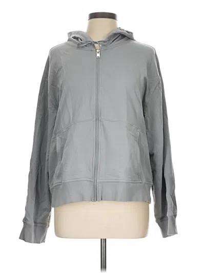 Pre-owned Athleta Zip Up Hoodie In Gray
