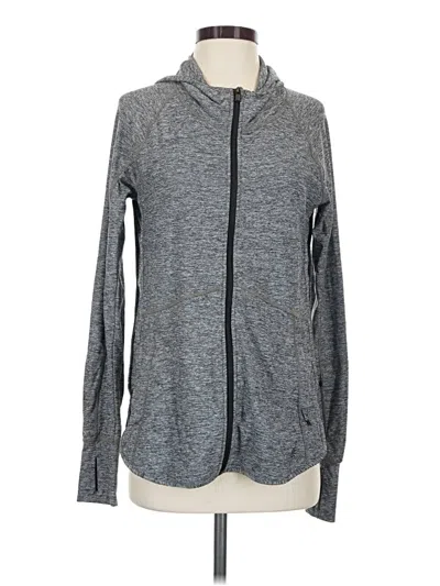 Pre-owned Athleta Zip Up Hoodie In Gray