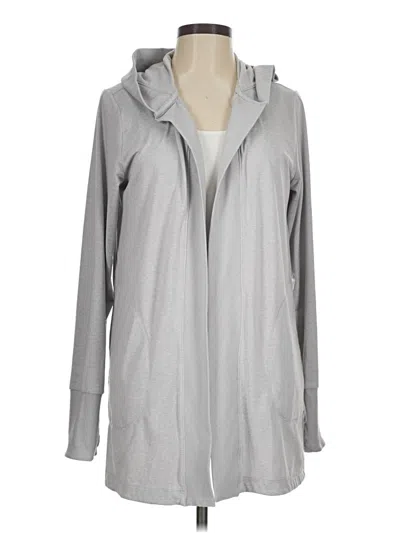 Pre-owned Athleta Zip Up Hoodie In Gray