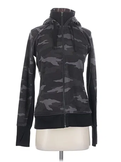 Pre-owned Athleta Zip Up Hoodie In Gray
