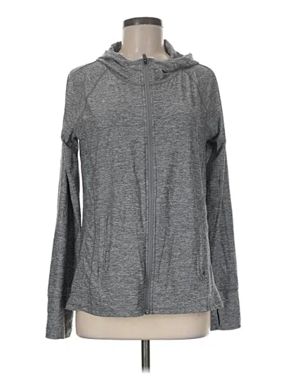 Pre-owned Athleta Zip Up Hoodie In Gray