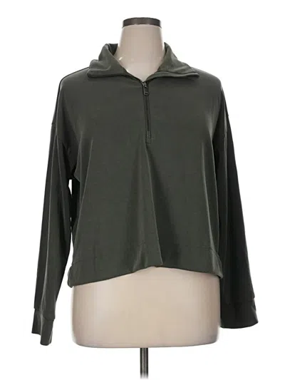 Pre-owned Athleta Zip Up Hoodie In Green