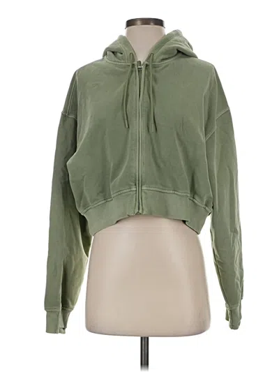 Pre-owned Athleta Zip Up Hoodie In Green