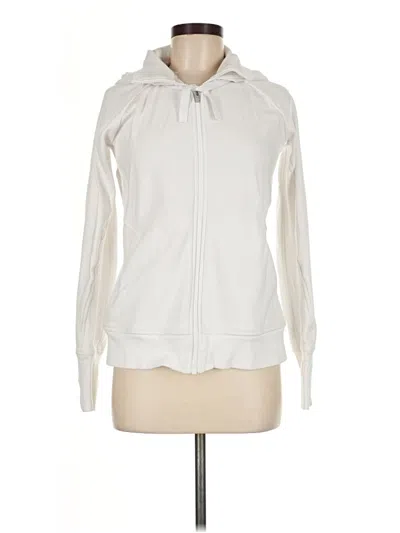 Pre-owned Athleta Zip Up Hoodie In Ivory