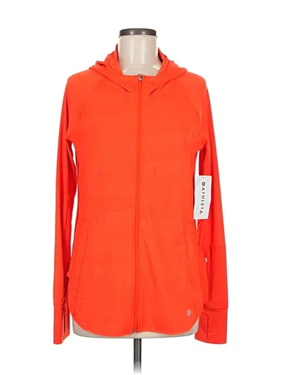 Pre-owned Athleta Zip Up Hoodie In Orange