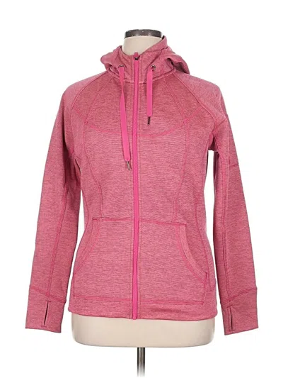 Pre-owned Athleta Zip Up Hoodie In Pink