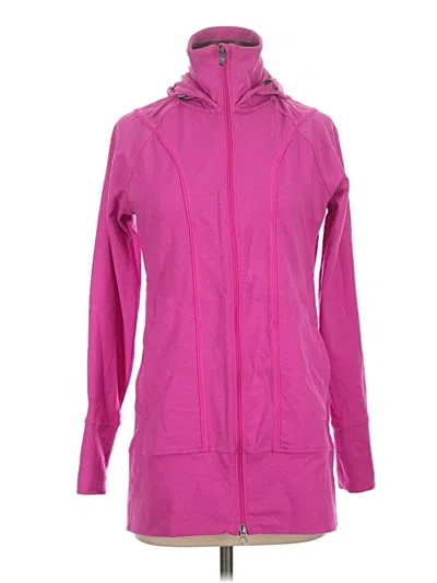 Pre-owned Athleta Zip Up Hoodie In Pink