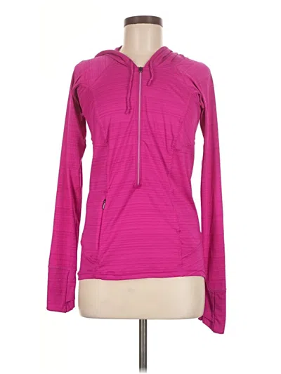 Pre-owned Athleta Zip Up Hoodie In Pink
