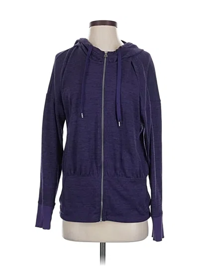 Pre-owned Athleta Zip Up Hoodie In Purple