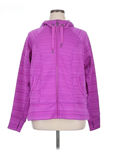 Pre-owned Athleta Zip Up Hoodie In Purple