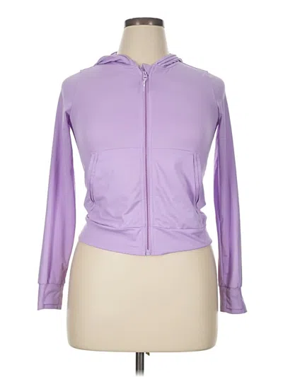 Pre-owned Athleta Zip Up Hoodie In Purple