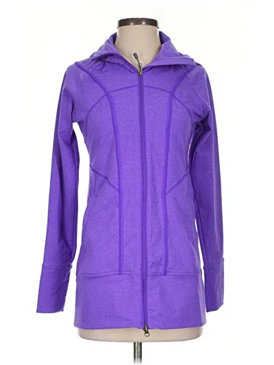 Pre-owned Athleta Zip Up Hoodie In Purple
