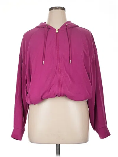 Pre-owned Athleta Zip Up Hoodie In Purple