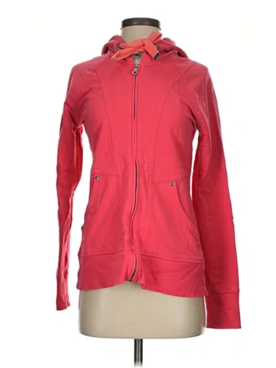 Pre-owned Athleta Zip Up Hoodie In Red