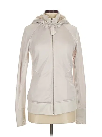 Pre-owned Athleta Zip Up Hoodie In Silver