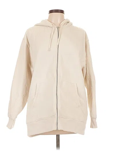 Pre-owned Athleta Zip Up Hoodie In Tan