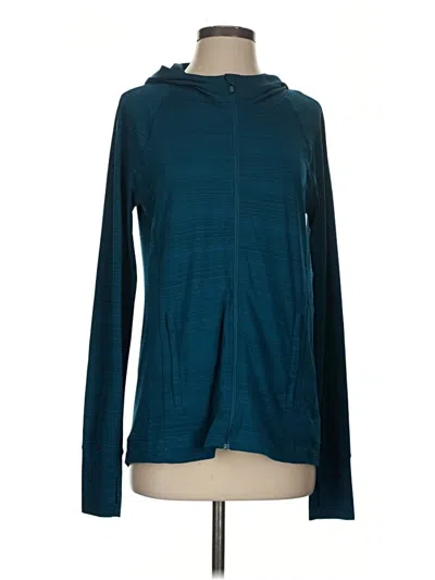 Pre-owned Athleta Zip Up Hoodie In Teal