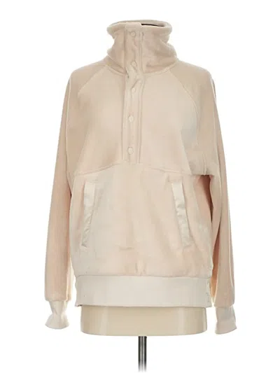 Pre-owned Athleta Zip Up Hoodie In White