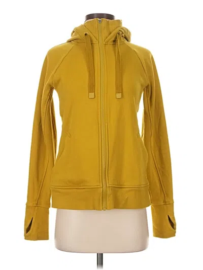 Pre-owned Athleta Zip Up Hoodie In Yellow