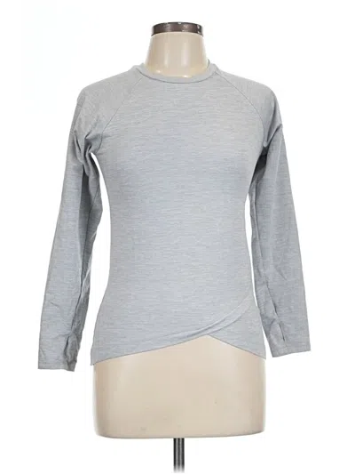 Pre-owned Athletic Works 3/4 Sleeve T-shirt In Gray