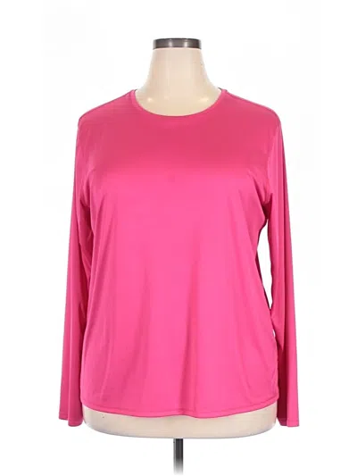 Pre-owned Athletic Works 3/4 Sleeve T-shirt In Pink