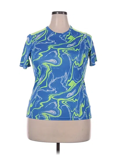 Pre-owned Athletic Works Active T-shirt In Blue