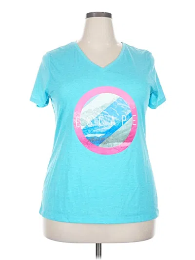 Pre-owned Athletic Works Active T-shirt In Blue