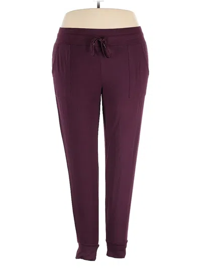 Pre-owned Athletic Works Casual Pants In Burgundy