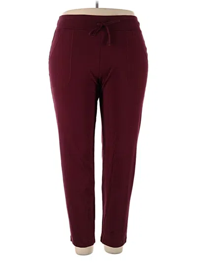 Pre-owned Athletic Works Casual Pants In Burgundy