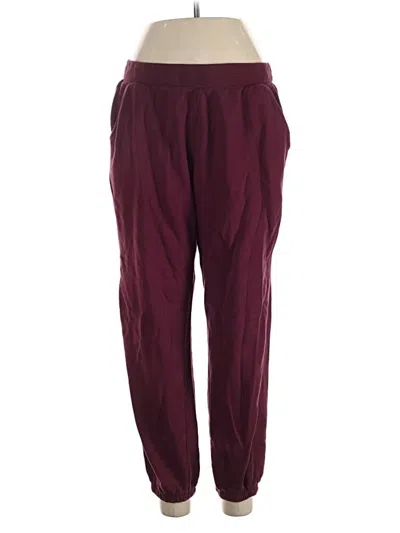 Pre-owned Athletic Works Casual Pants In Burgundy