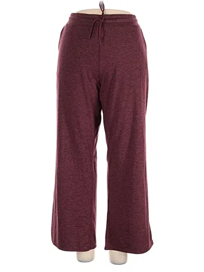Pre-owned Athletic Works Casual Pants In Burgundy