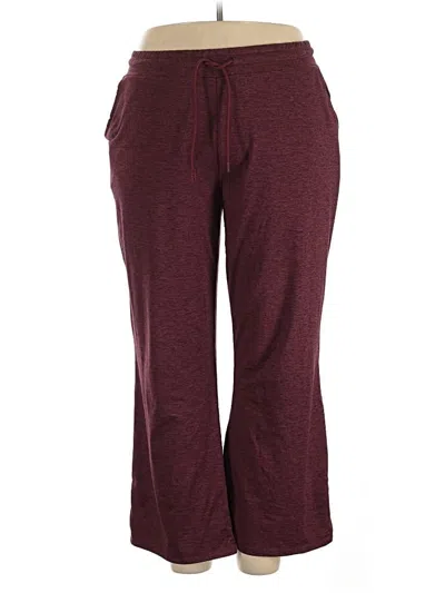 Pre-owned Athletic Works Casual Pants In Burgundy