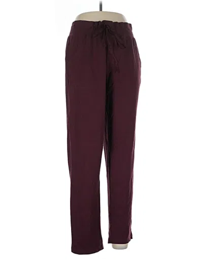 Pre-owned Athletic Works Casual Pants In Burgundy