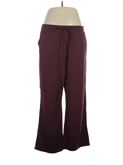 Pre-owned Athletic Works Casual Pants In Burgundy