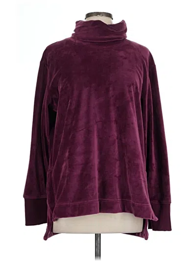 Pre-owned Athletic Works Fleece Jacket In Burgundy