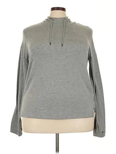 Pre-owned Athletic Works Long Sleeve Top Gray Turtleneck Tops