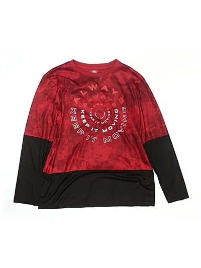 Pre-owned Athletic Works Kids' Long Sleeve Top Red Tops