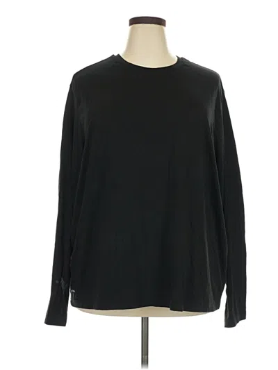 Pre-owned Athletic Works Long Sleeve T-shirt In Black