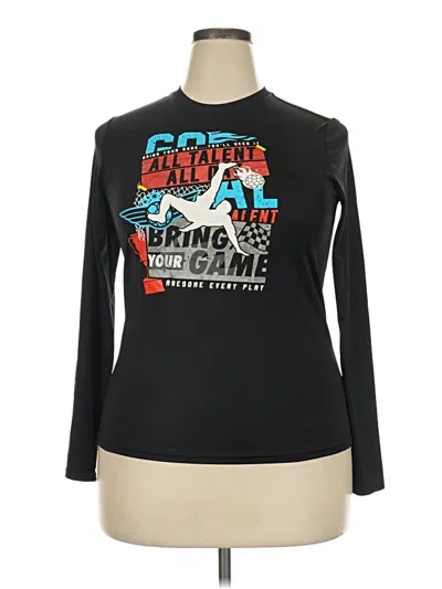 Pre-owned Athletic Works Long Sleeve T-shirt In Black