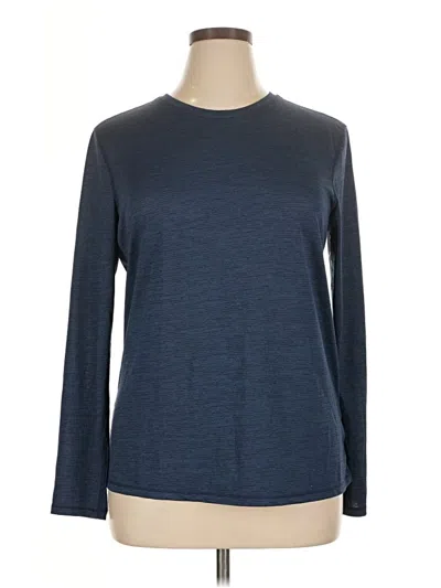 Pre-owned Athletic Works Long Sleeve T-shirt In Blue