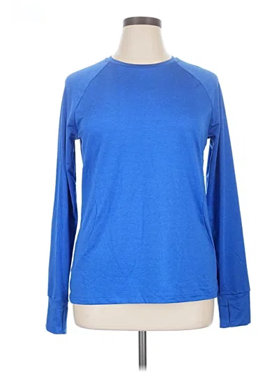 Pre-owned Athletic Works Long Sleeve T-shirt In Blue