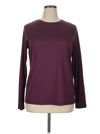 Pre-owned Athletic Works Long Sleeve T-shirt In Burgundy