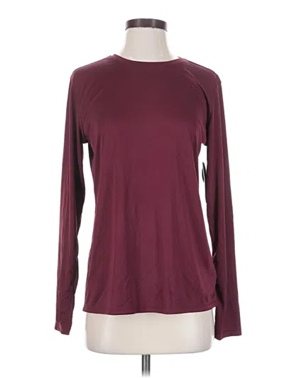 Athletic Works Long Sleeve T-shirt In Burgundy