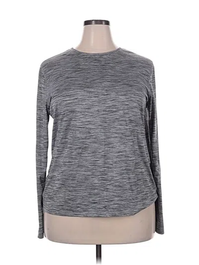 Pre-owned Athletic Works Long Sleeve T-shirt In Gray