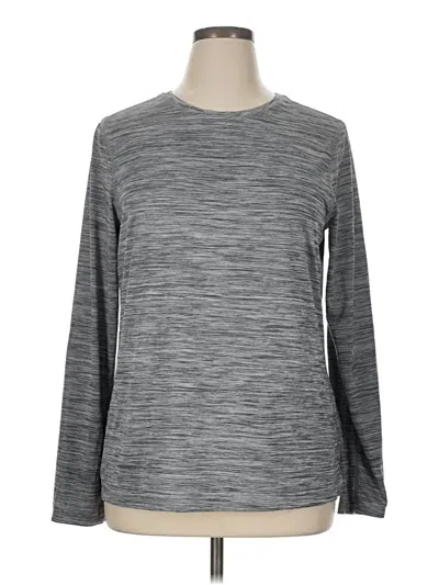 Pre-owned Athletic Works Long Sleeve T-shirt In Gray
