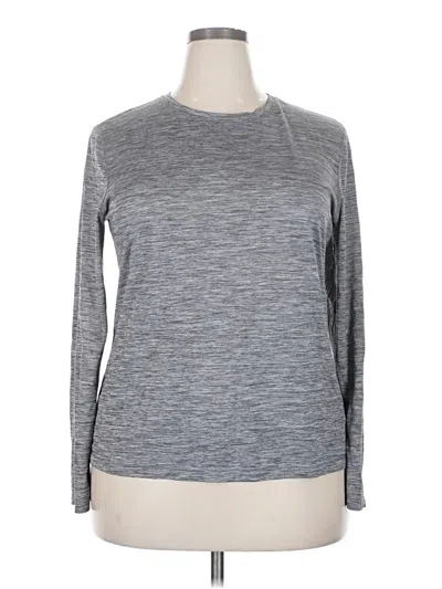 Pre-owned Athletic Works Long Sleeve T-shirt In Gray