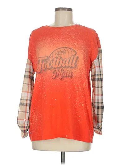 Pre-owned Athletic Works Long Sleeve T-shirt In Orange