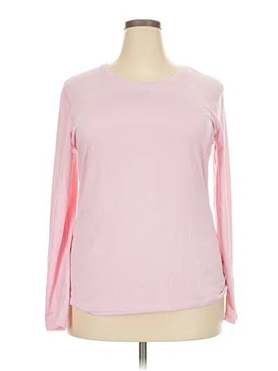 Pre-owned Athletic Works Long Sleeve T-shirt In Pink
