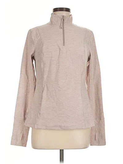 Pre-owned Athletic Works Long Sleeve T-shirt In Tan