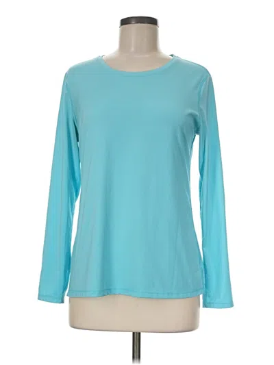Pre-owned Athletic Works Long Sleeve T-shirt In Teal